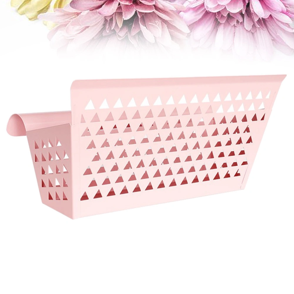 Home Use Stylish Dedside Hanging Basket Dormitory Basket Bedside Basket Bathroom Kitchen Storage Basket(Pink)