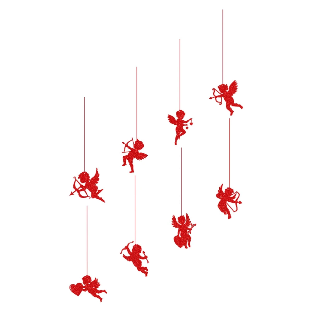 8pc Valentines Day Decoration Hanging Cupid Pendants Valentines Wedding Hanging Decorations