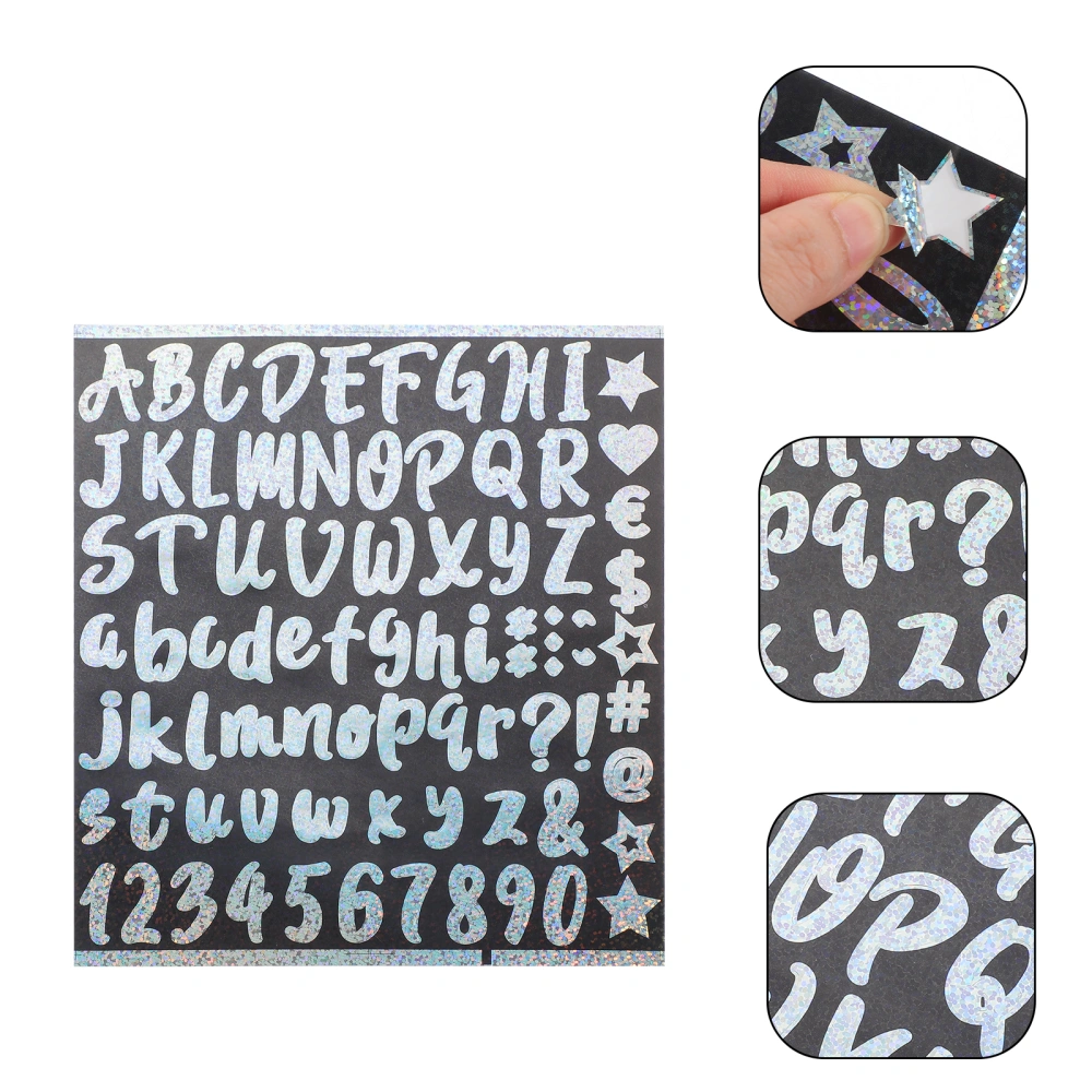 10 Sheets of Self Adhesive Alphabet Letter Stickers Decorative Alphabet Letters Number Stickers