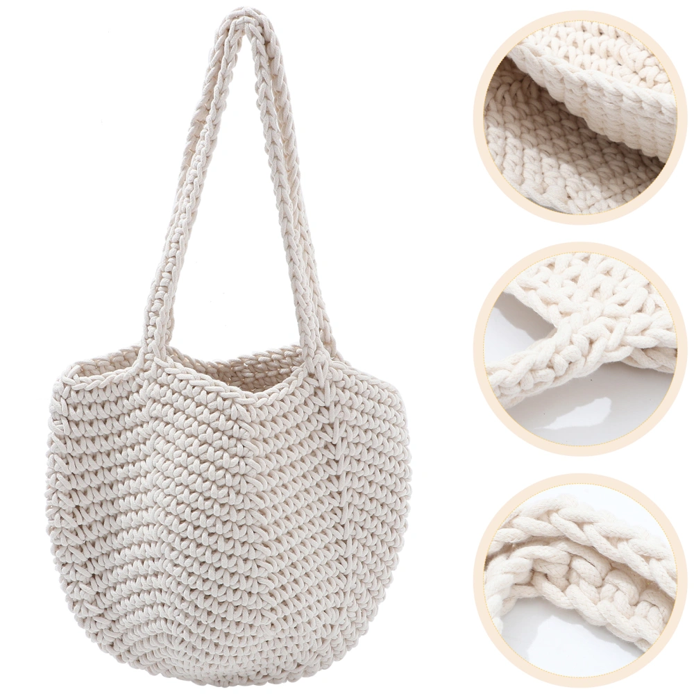 Tote Bag Women Shoulder Bag Beach Handbag Cotton Rope Shoulder Bag Fashionable Tote Bag