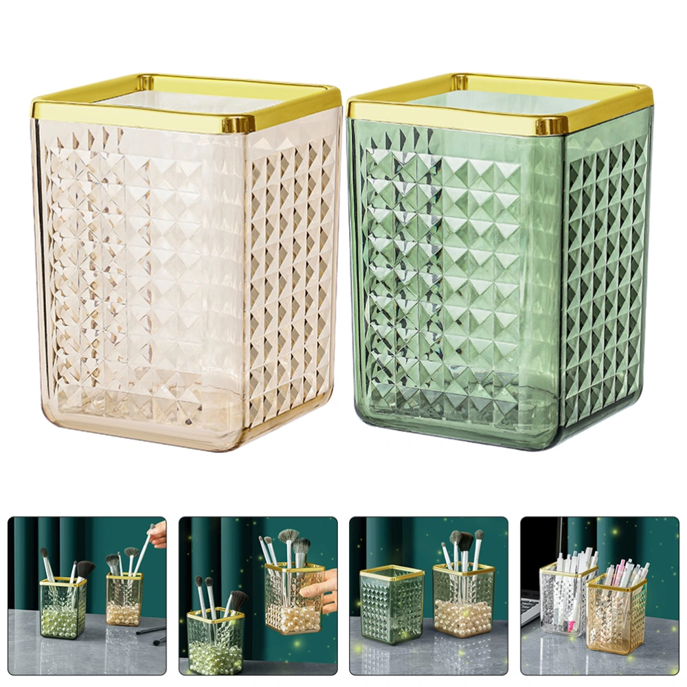 2pcs Makeup Organizer Cosmetic Brushes Holder Pen Holder Pencil Holder Makeup Brush Organizer