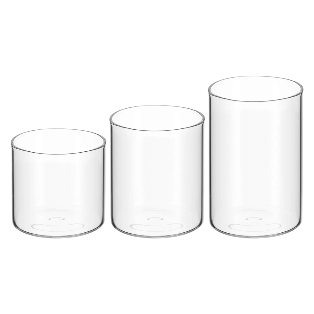 3Pcs Clear Glass Tealight Votive Candle Holder DIY Candle Holder Scented Candle Cup Tealight Cup