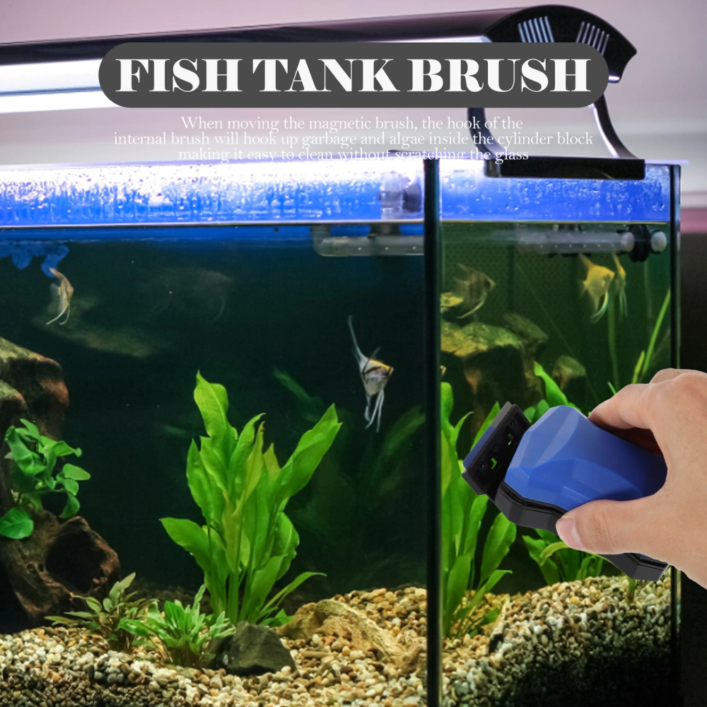 Magnetic Aquarium Algae Scraper Magnetic Fish Tank Brush Aquarium Cleaning Brush