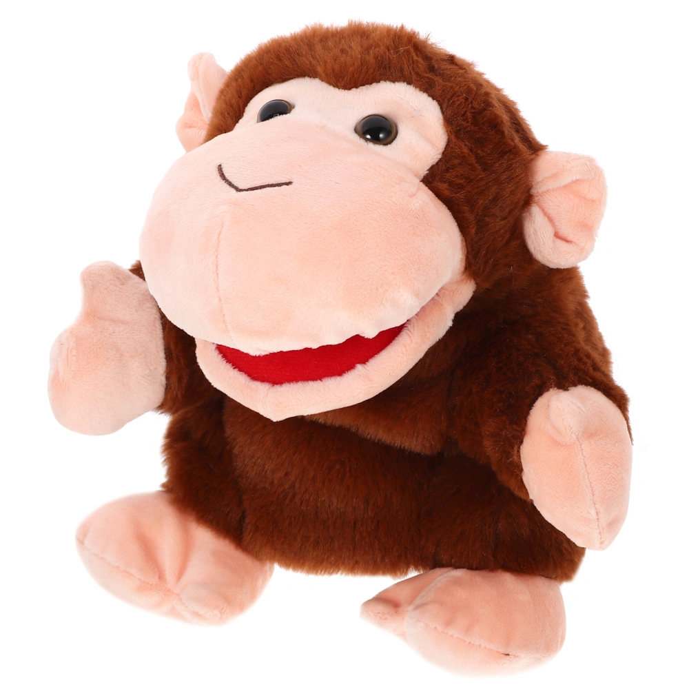 Cartoon Monkey Hand Puppet Supple Plush Animal Hand Puppet Interactive Storytelling Puppet