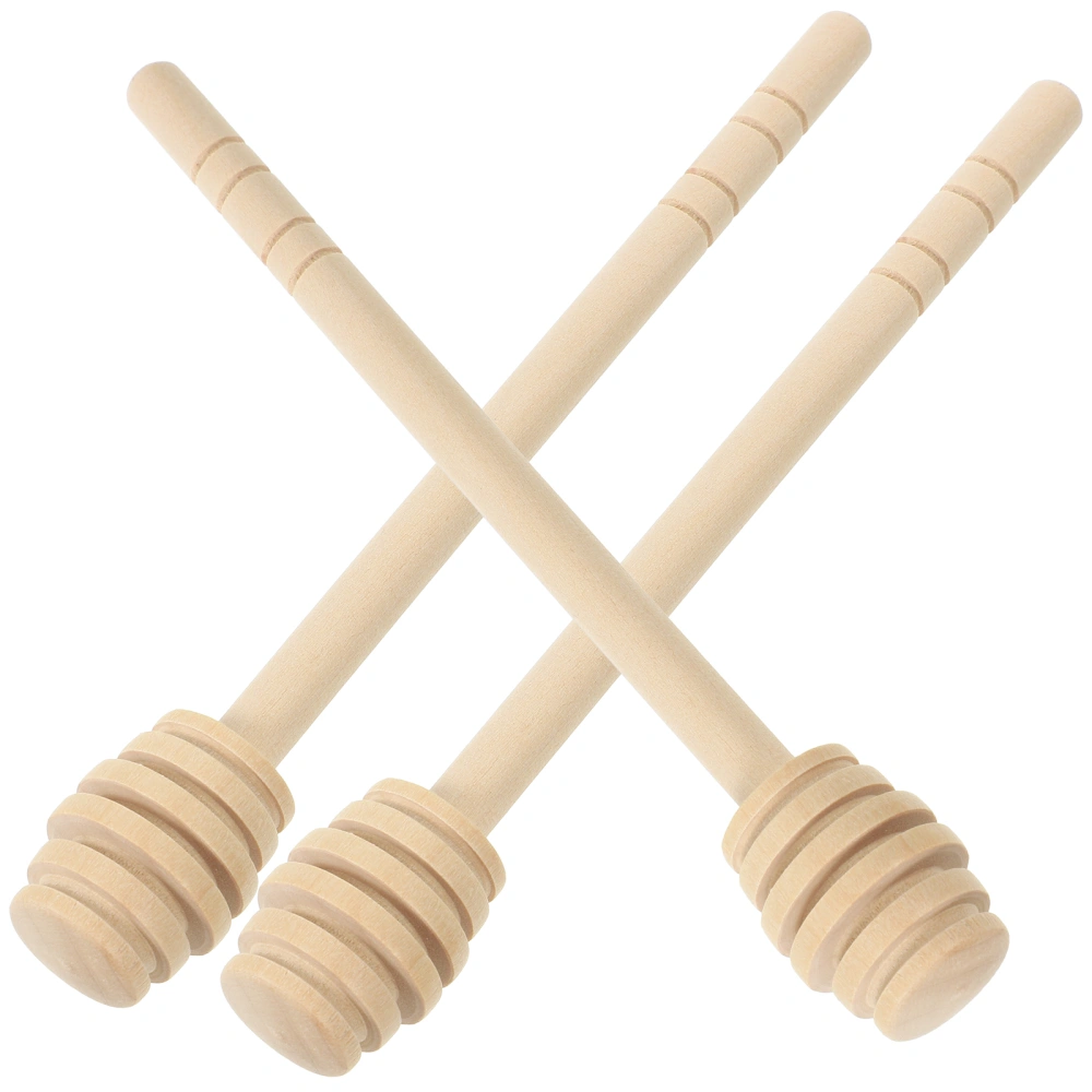 3Pcs Wooden Honey Sticks Honey Jam Syrup Wooden Dipper Sticks Collecting Dispensing Drizzling Jam Stick