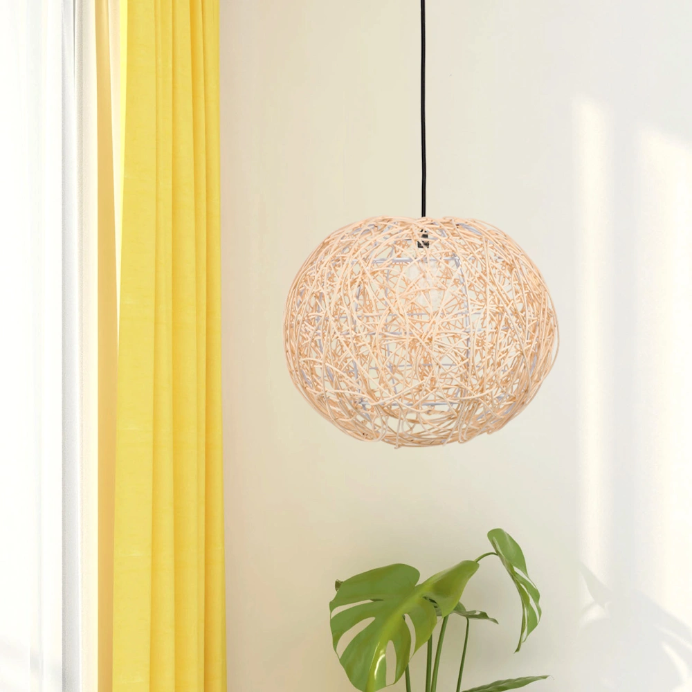 1 Set of Woven Hanging Light  Woven Pendant Light Handwoven Hanging Lamp Shade Rustic Light Fixture