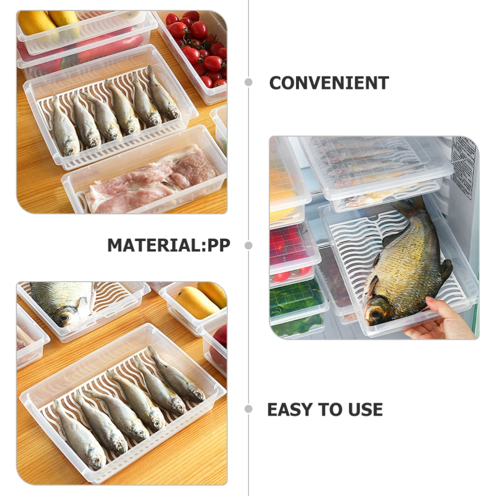 2pcs Food Storage Boxes Crisper Boxes Food Container Kitchen Storage Box for Home