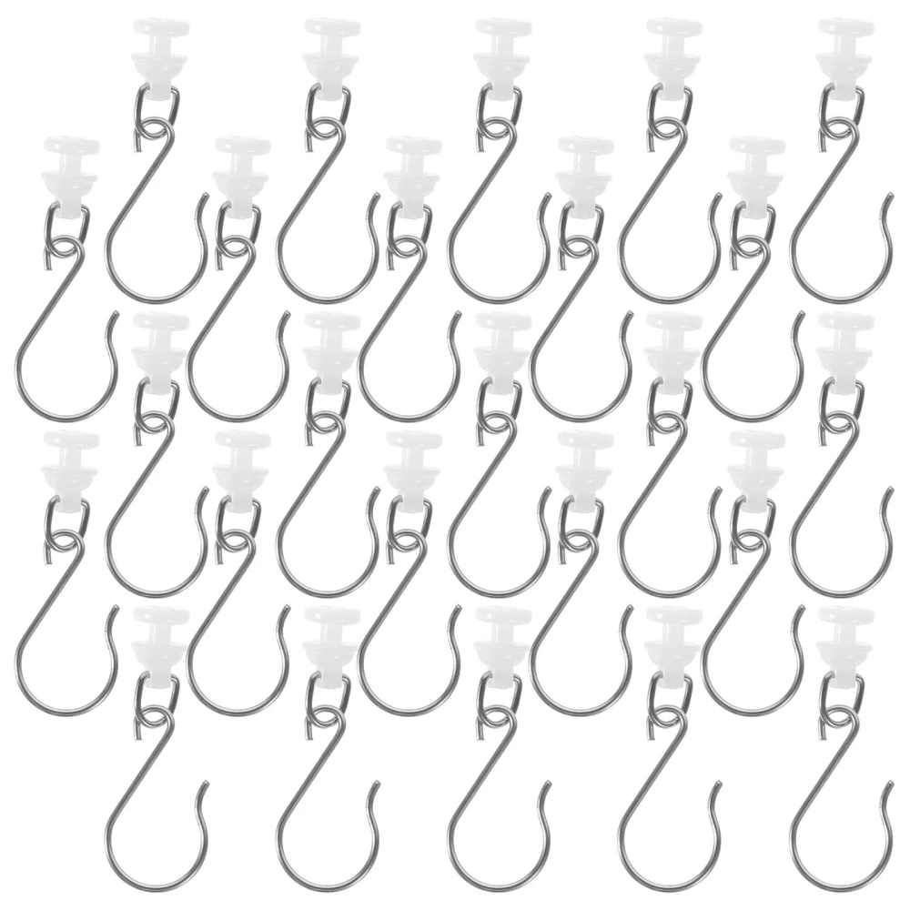 60 Set of Shower Curtain Hooks Gliders Curtain Hooks Plastic Curtain Hooks Curtain Rail Pulley Hook