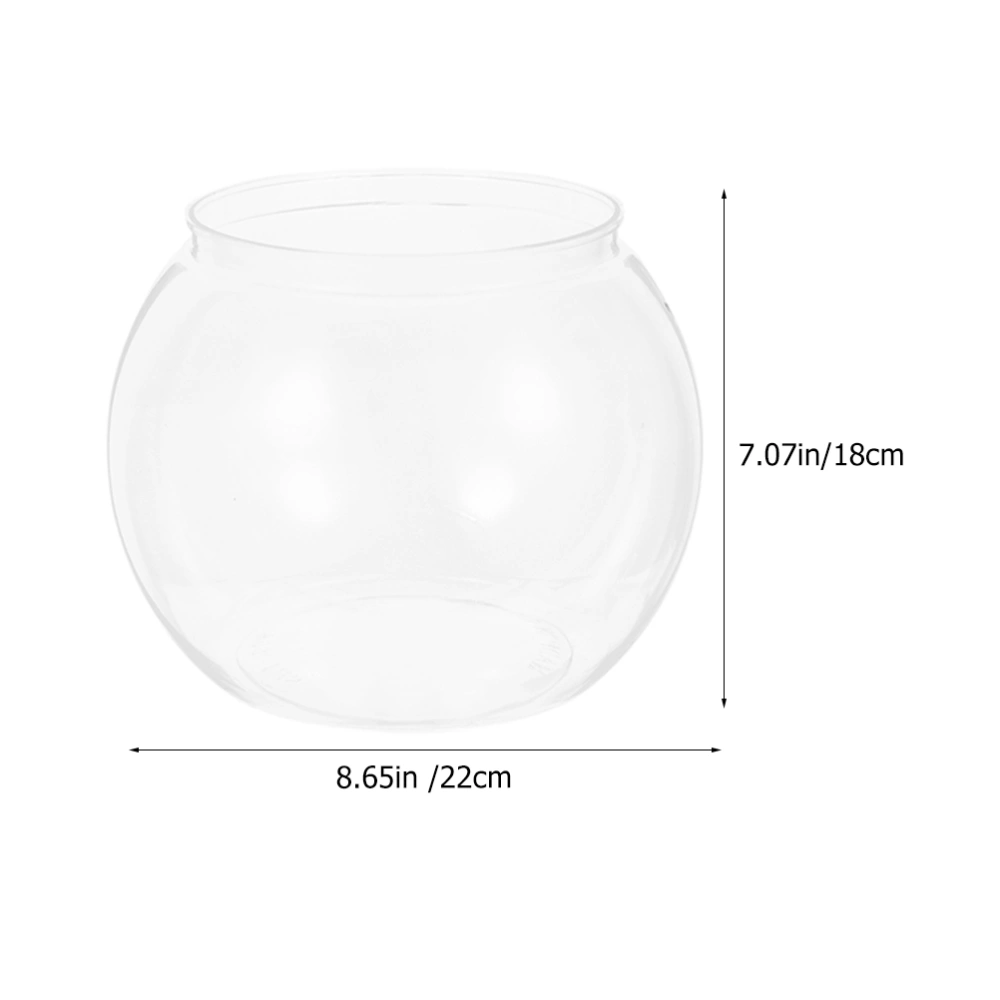 2pcs Fish Bowl Plastic Transparent Small Aquarium Small Fish Tank Fishbowls for Betta Fish Goldfish