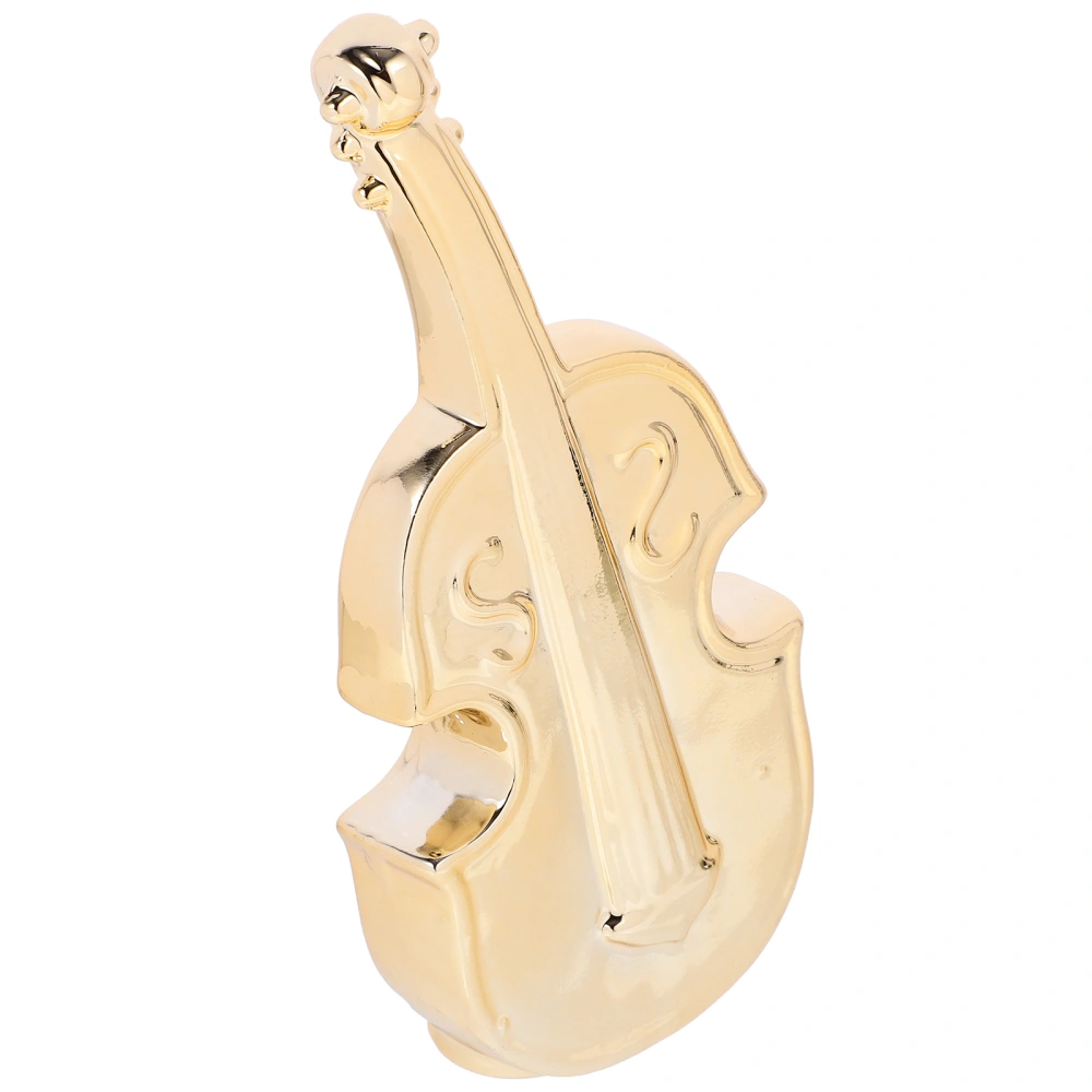 Cello Model Ceramic Musical Instrument Ornament Desktop Instrument Artware