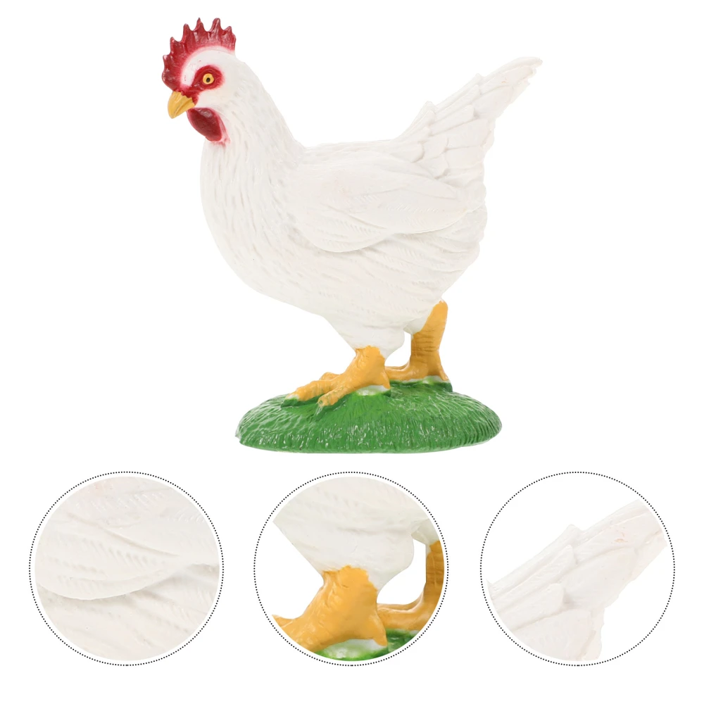 1Pc Rooster Figurine Realistic Model Educational Teaching Prop Kid Toy