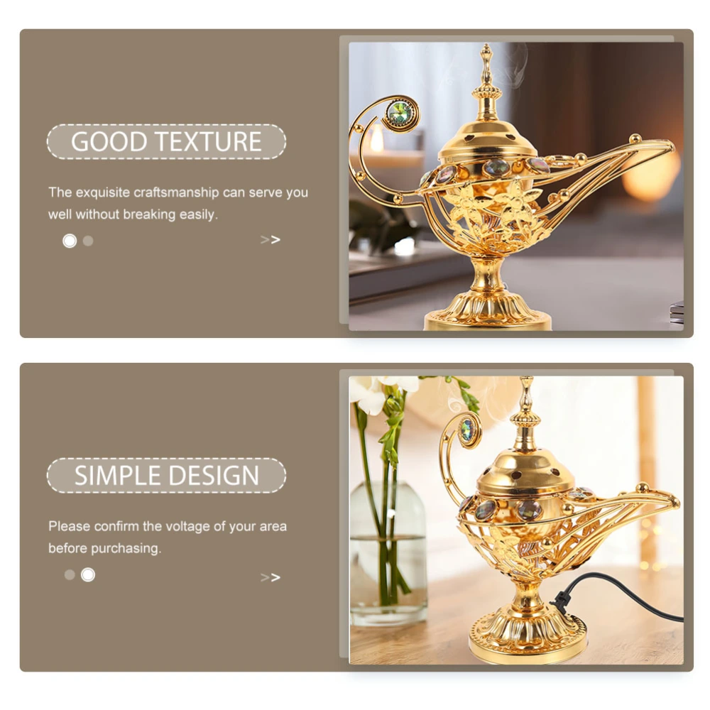 Incense Burner Middle East Electric Incense Burner Decoration Censer Decor (US Plug)