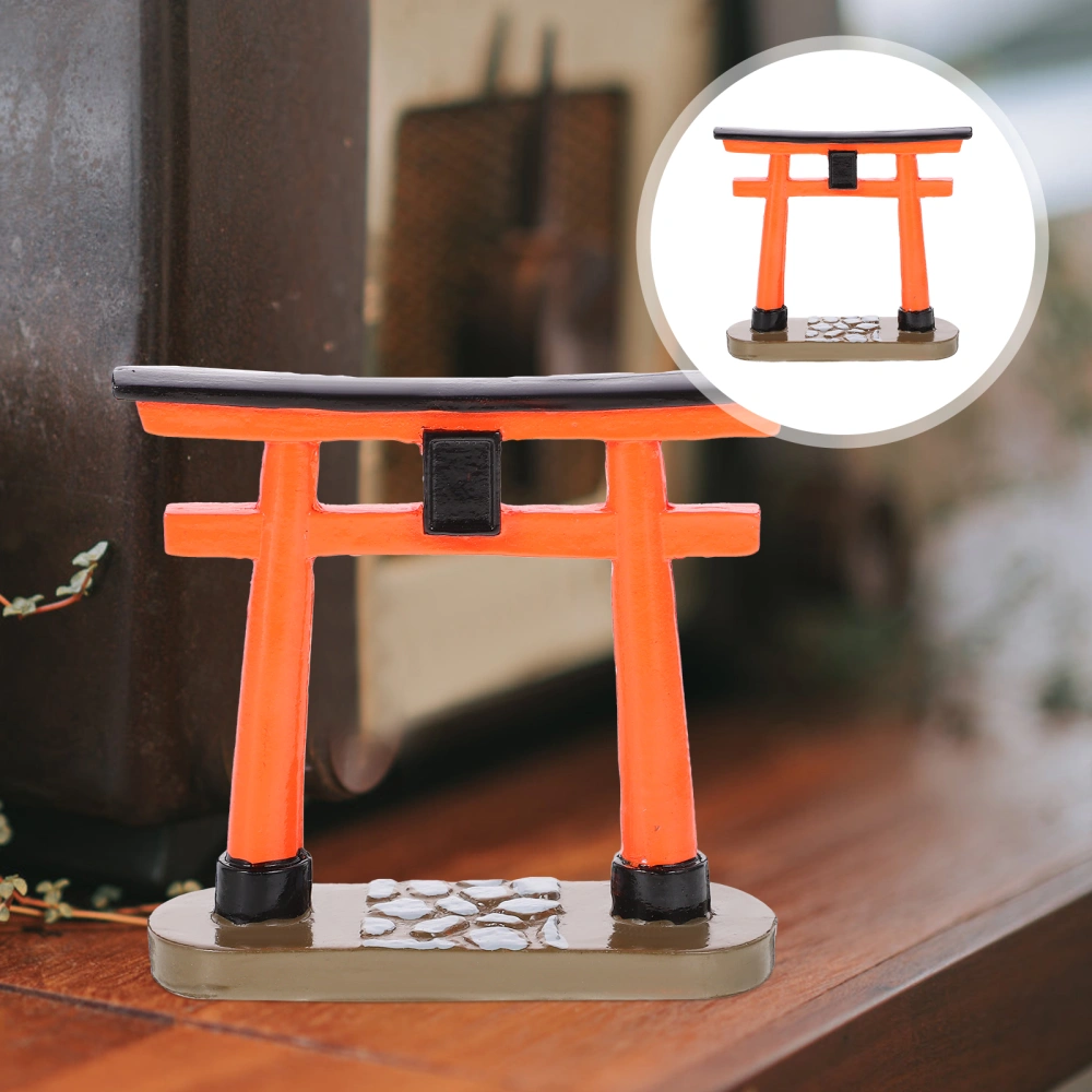 Small Torii Gate Japan Miniature Chinese Architectural Mini House Ornament