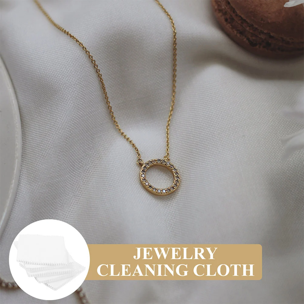 100pcs  Jewelry Cleaning Cloth Lens Polishing Cleaning Cloth Supply for Screen Eyeglasses Jewelry