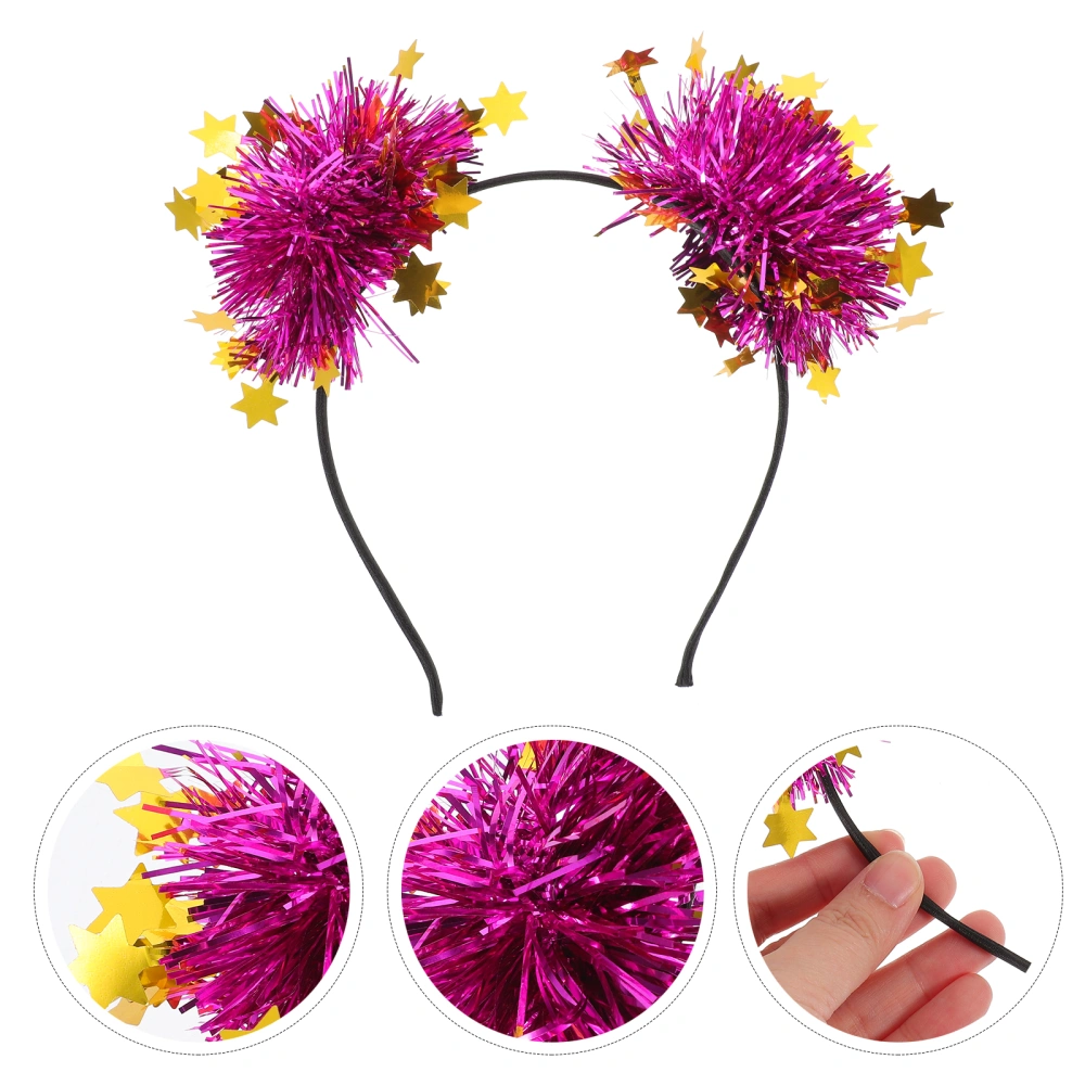 4 pcs Star Headband Glitter Headband Tinsel Headband Decorative Headband Party Headbands