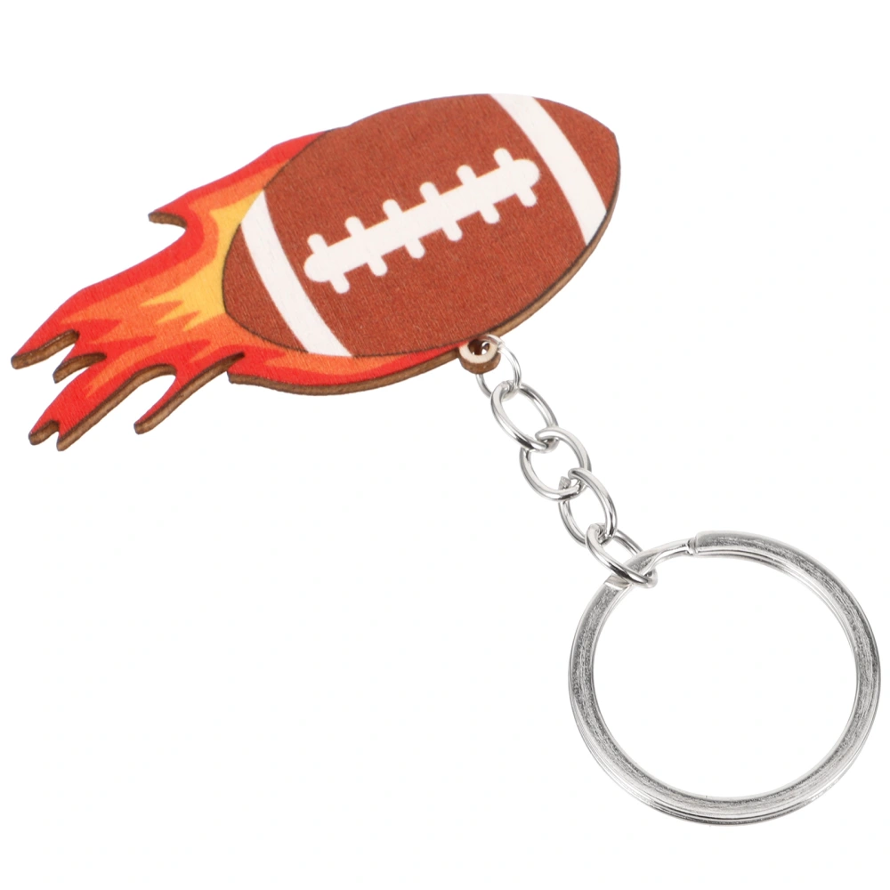 Rugby Keychain Rugby Keychain Decoration Flame Rugby Shape Purse Hanging Decoration