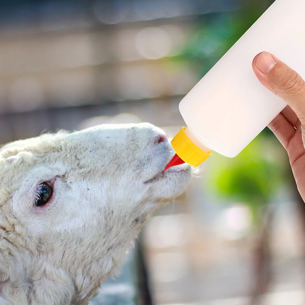 1 Set Goat Nursing Bottles Lamp Feeding Milk Bottles with Pacifiers Livestock Milk Bottles Small Bottles