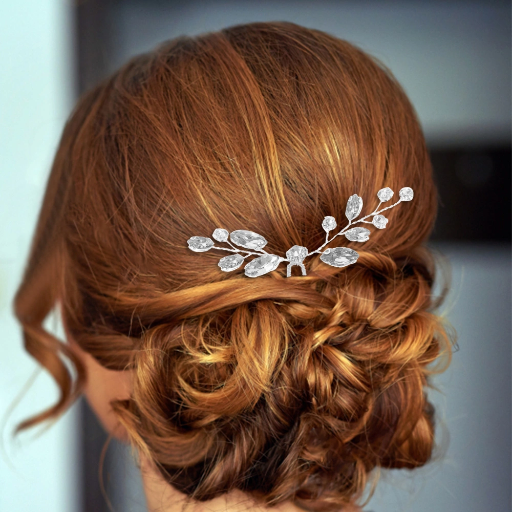 3Pcs Bridal Hair Pin Rhinestone Hair Fork Wedding Hairpin Shiny Party Hair Clip Hair Styling Tool