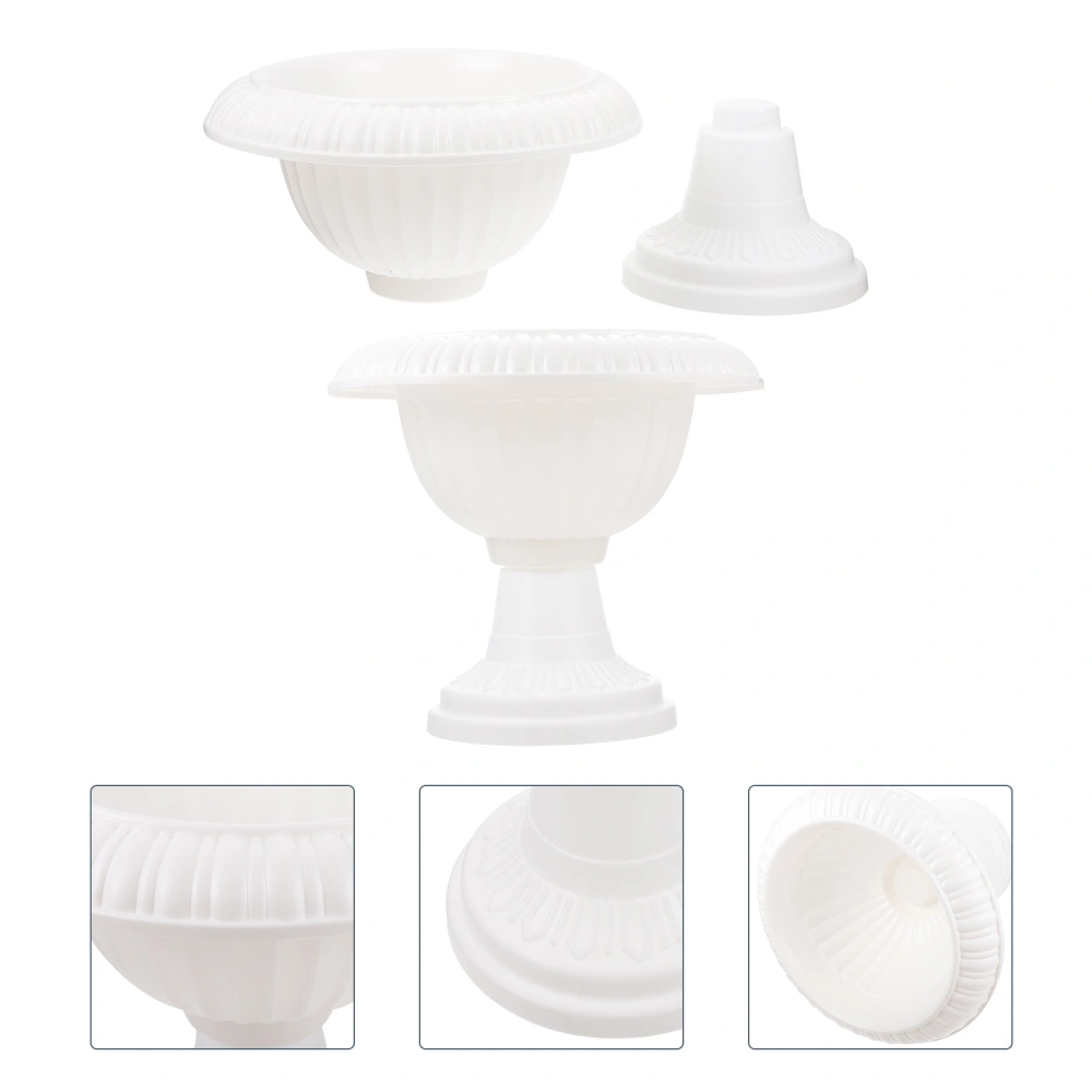 2pcs Plastic Road Guide Flowerpot Wedding Roman Pillar Balcony Flowerpot