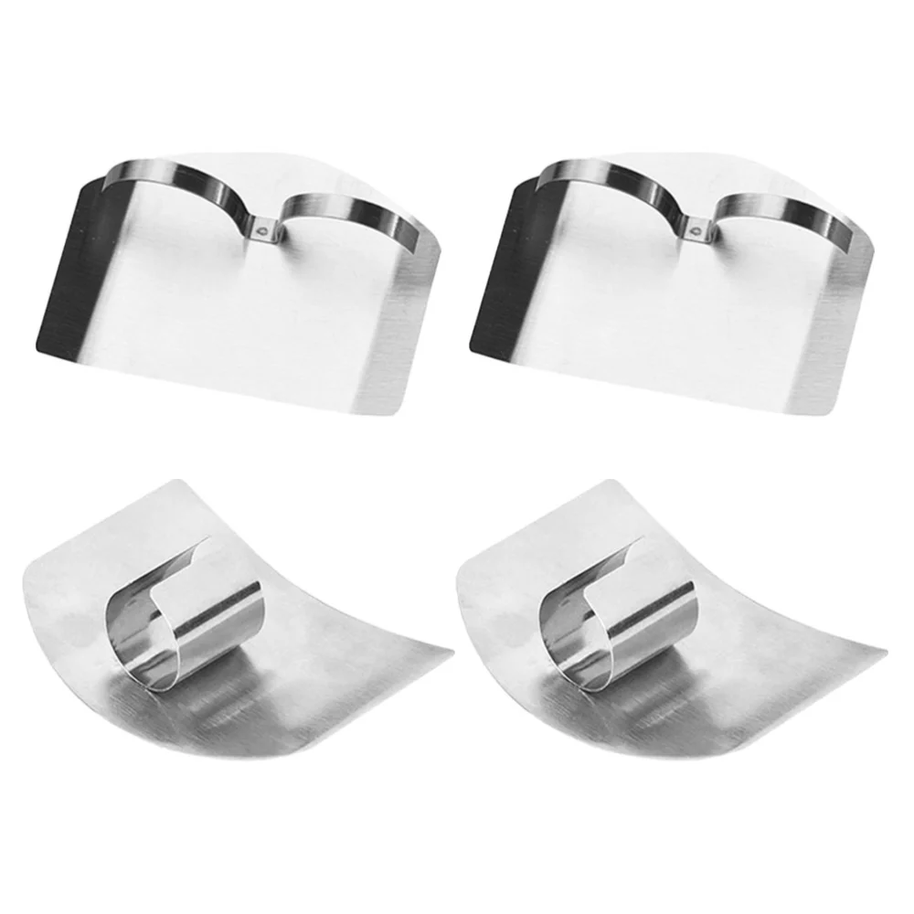 4pcs Stainless Steel Finger Guards Cutting Finger Protectors Practical Finger Guards for Cutting