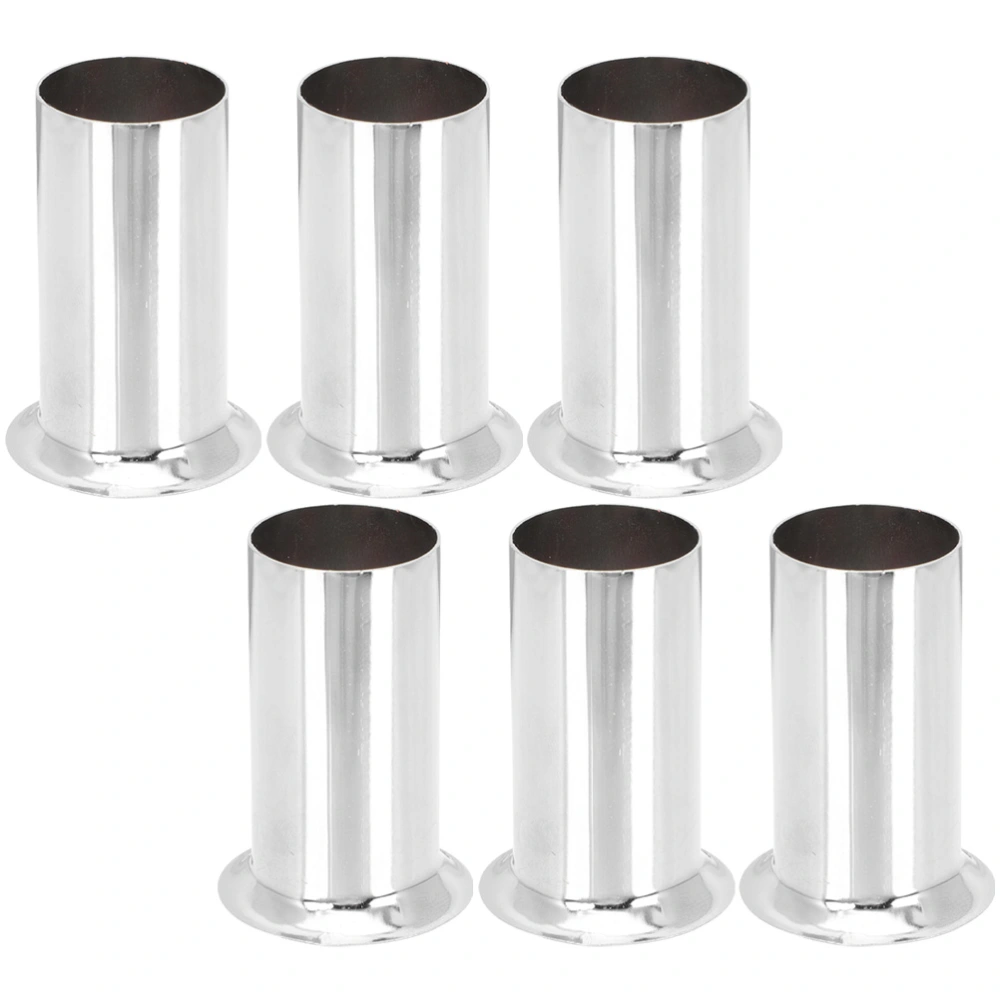 6pcs Flanging Sleeve Lamp Base Sleeve E14 Socket Chandelier Lamp Holder Tube