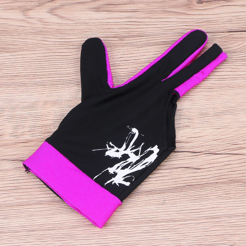 3-Finger Glove Billiard Pool Shooters 3 Fingers Gloves Billiard Gloves Snooker Gloves Instruments - Size M (Rosy)