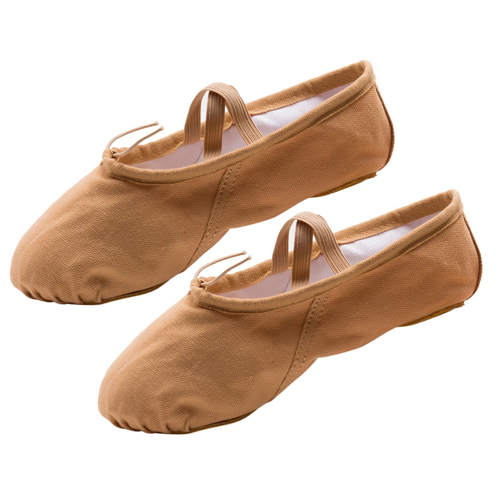 1 Pair Fashion Sole Ballet Shoes Ballet Dance Practice Shoes Yoga Ballet Shoes for Girls Women (Light Brown Size 33 20CM, 1US,13.5UK, 32EU,5.6985Inch)