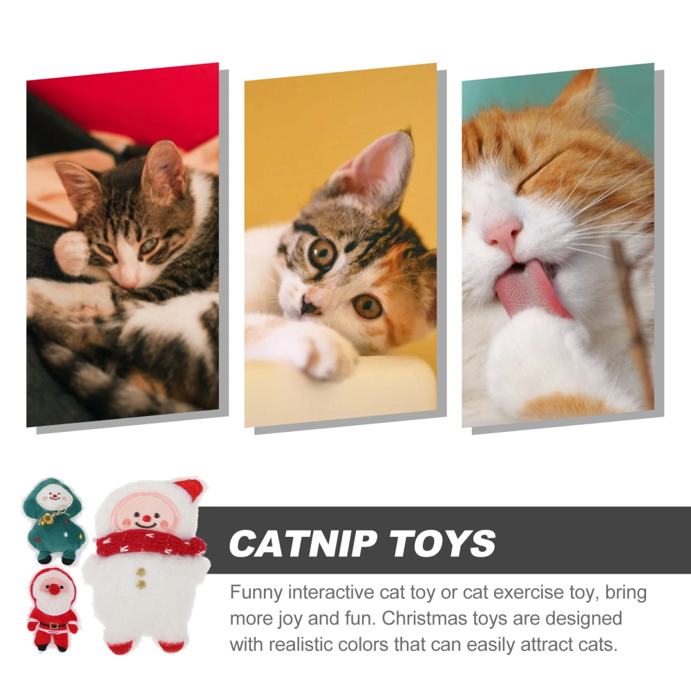 3pcs Catnip Toys Kitten Catnip Christmas Chew Toy Cat Teeth Cleaning Toy Kitten Teasing Plaything