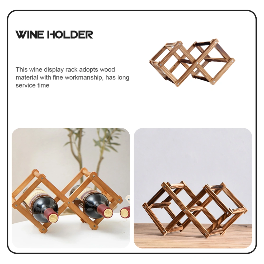 Red Wine Display Holder Wooden Wine Storage Rack Desktop Wine Display Rack