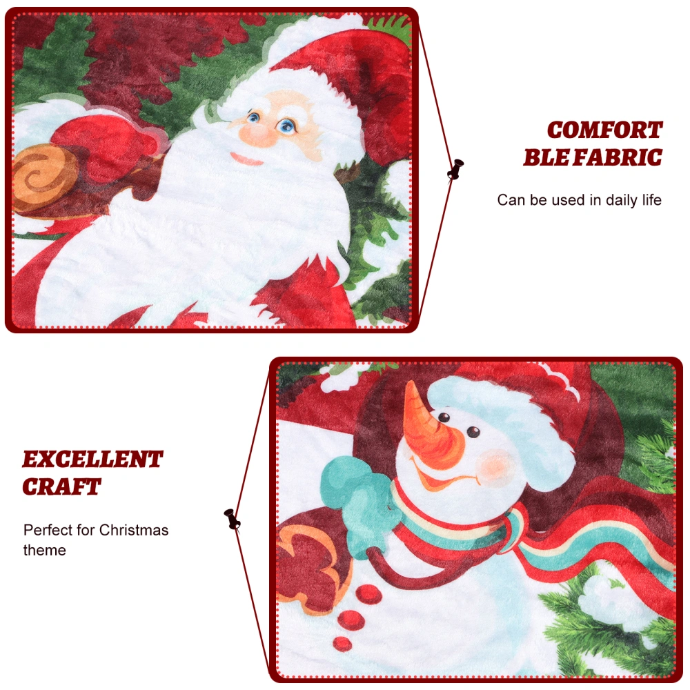 Santa Claus Blanket Throw Blanket Christmas Party Decoration for Couch Bed Sofa