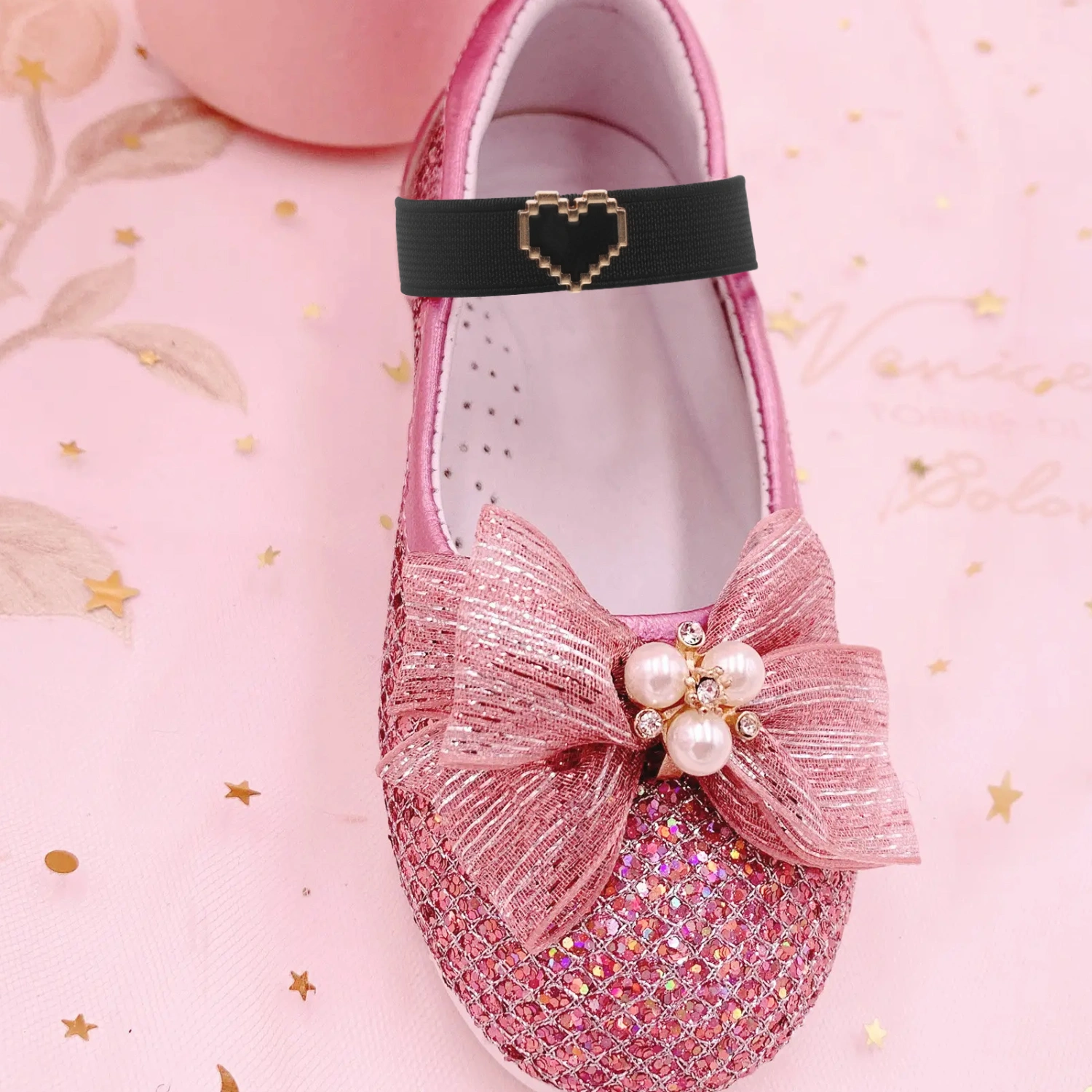 1 Pair Decorative Heel Shoe Straps Flat Shoe Straps Elastic Heel Strap Anti Loose Shoe Strap for Girl