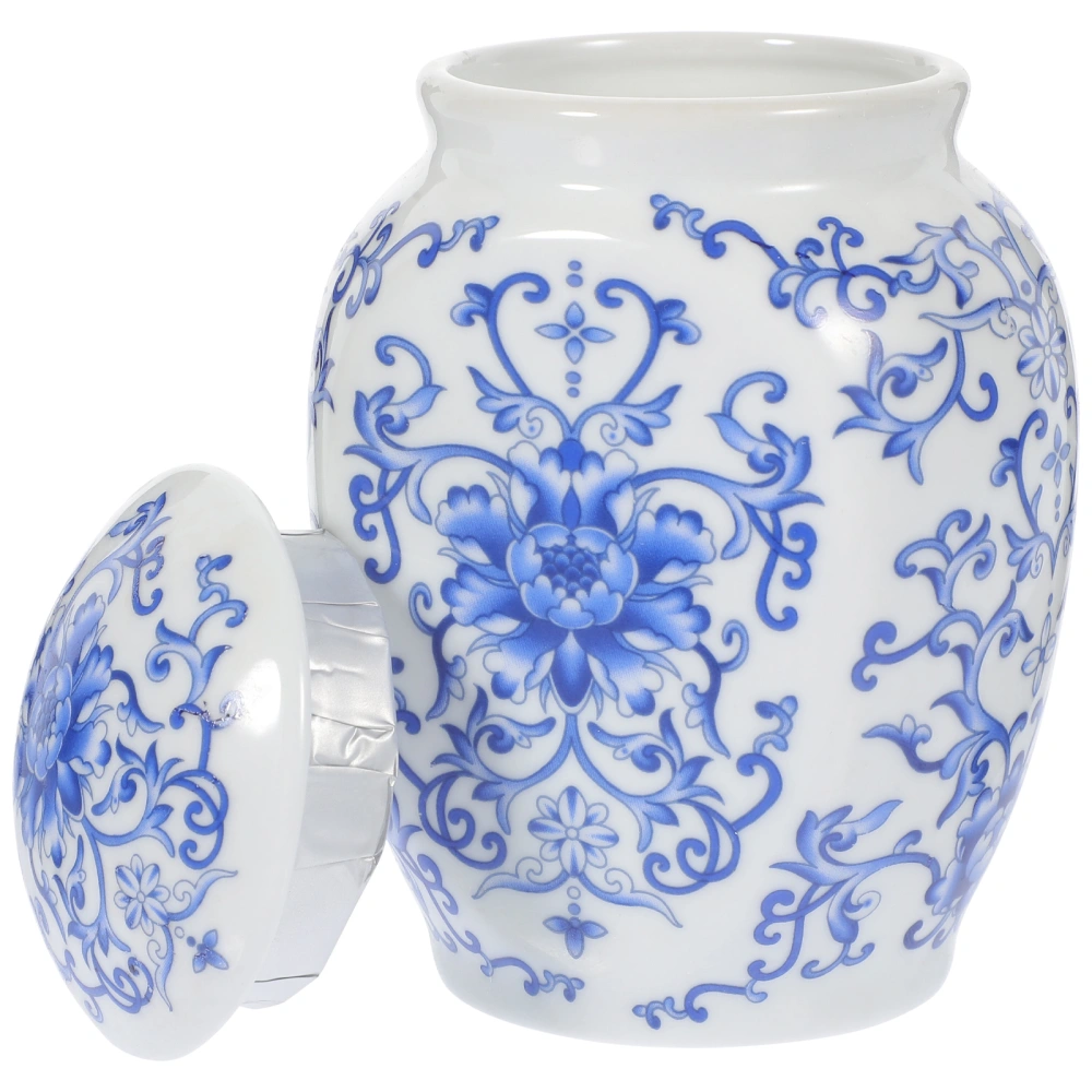 Ceramic Tea Jar Oriental Sealing Tea Jar Airtight Tea Container Small Tea Jar Loose Tea Container