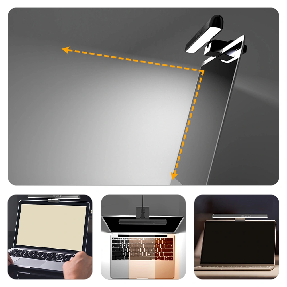 Desktop Computer Monitor Light 3-Color Modes Adjustable Clip Hanging Light
