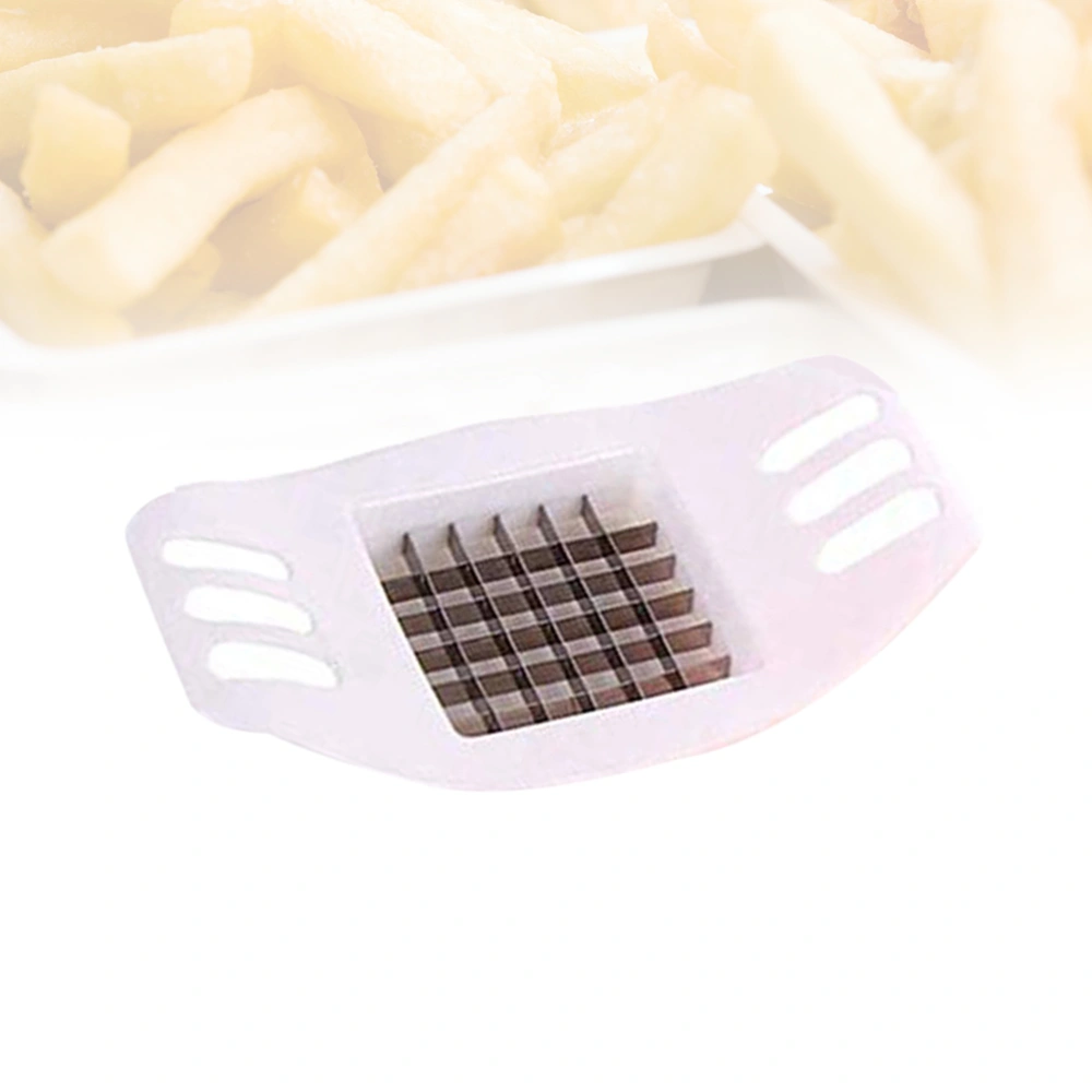 Creative Potato Cutter Stainless Steel Vegetable Potato Slicer Potato Cutting Device Square Cut Fries Device Home Kitchen Tool (White)