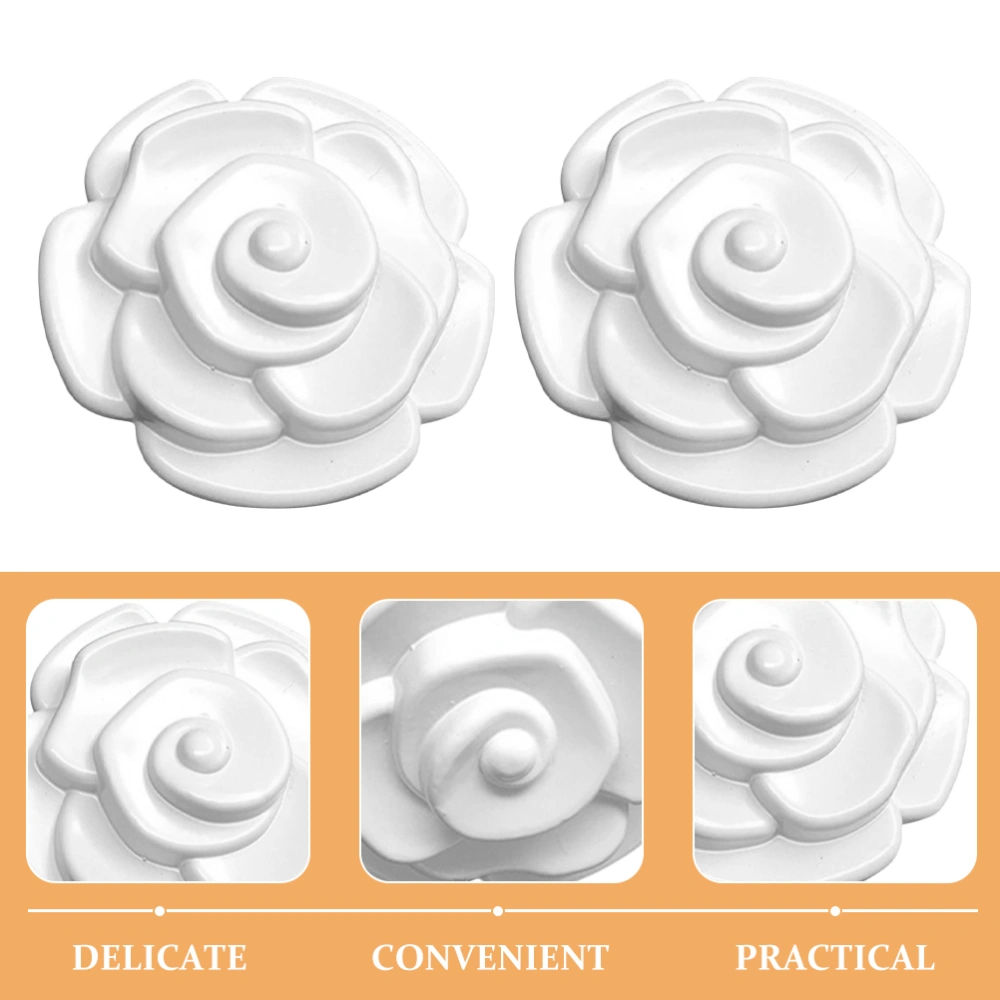 4pcs Dresser Knobs Rose Shape Cabinet Drawer Knobs Small Cupboard Pull Furniture Door Pull