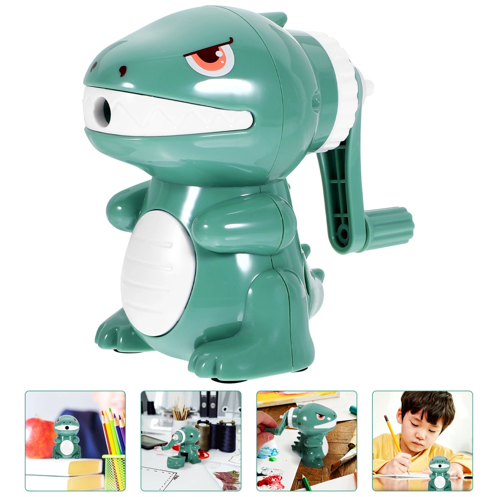 Cartoon Pencil Sharpener Manual Pencil Sharpener Dinosaur Shaped Sharpener Hand Crank Sharpener