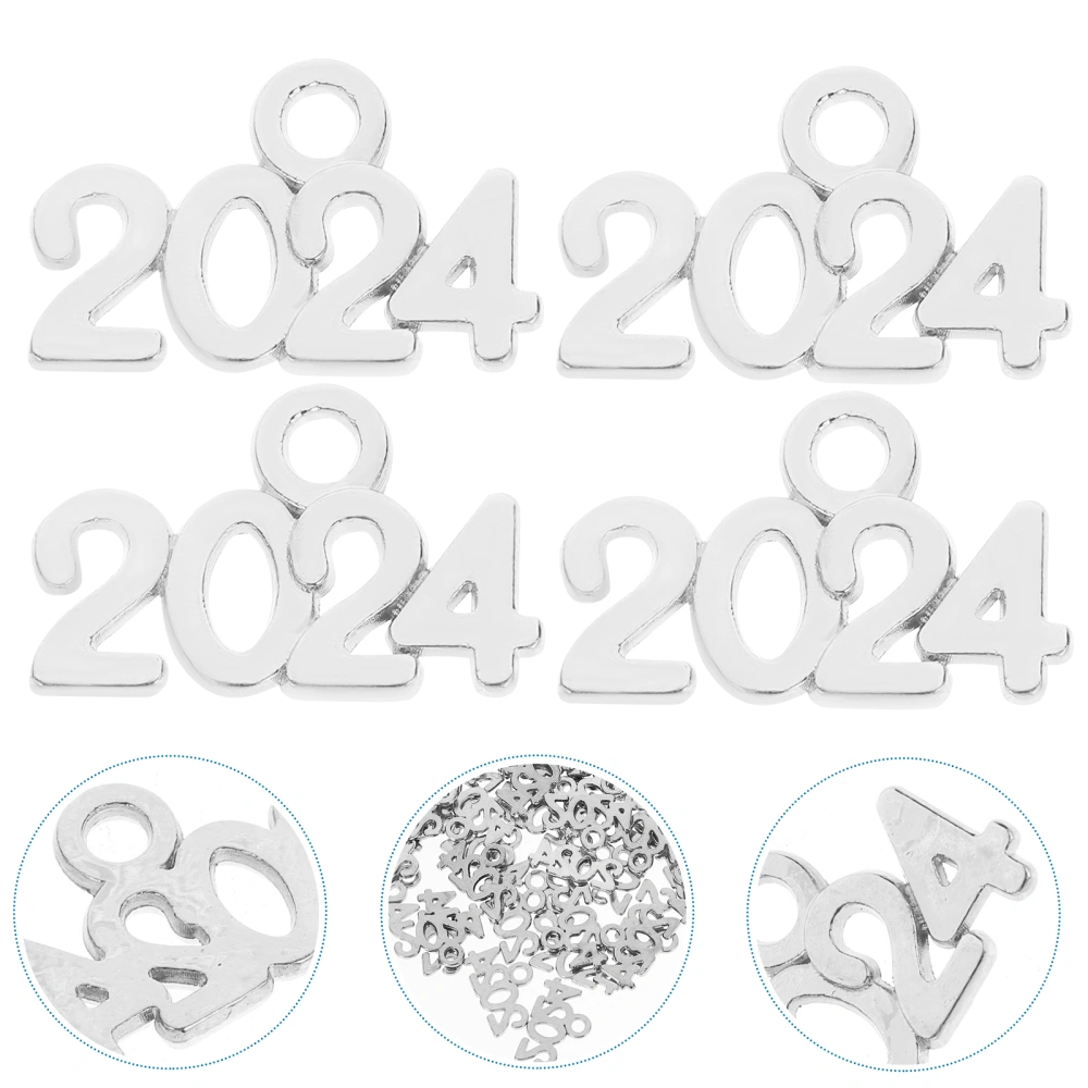 100Pcs Jewelry 2024 Charm Metal Charms Jewelry Making Pendant 2024 Charms for Crafting