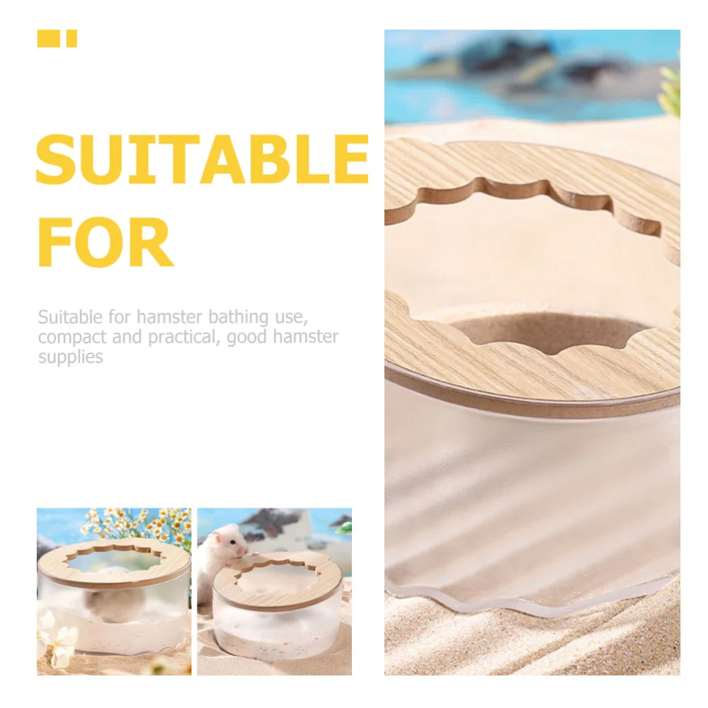 2Pcs Hamster Toilet Small Pet Bathroom Hamster Sand Box Clear Rat Toilet Hamster Box with Lid