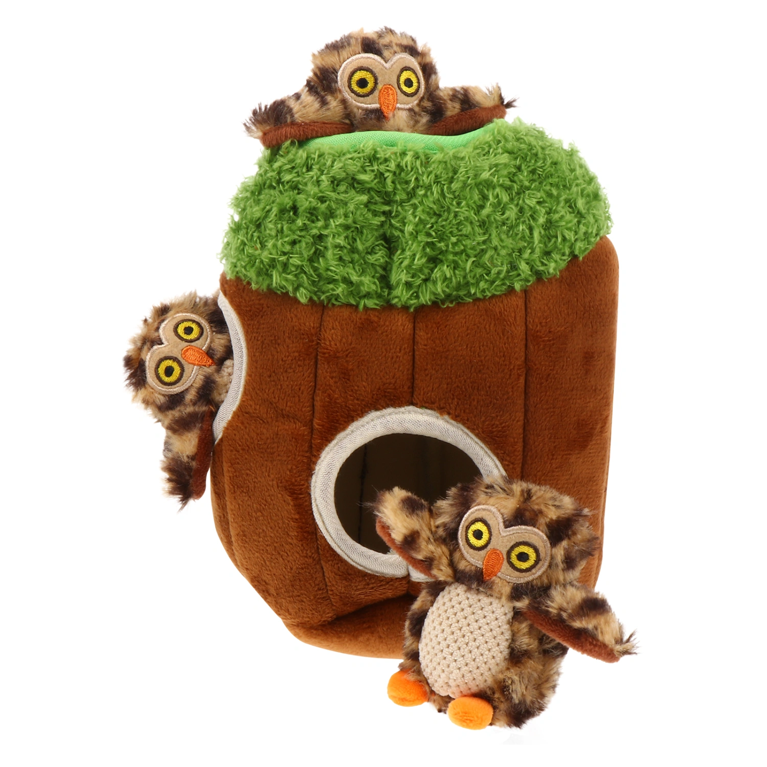 4Pcs Squeaky Plush Dog Toy Chewing Plaything Hide and Seek Activity for Dogs