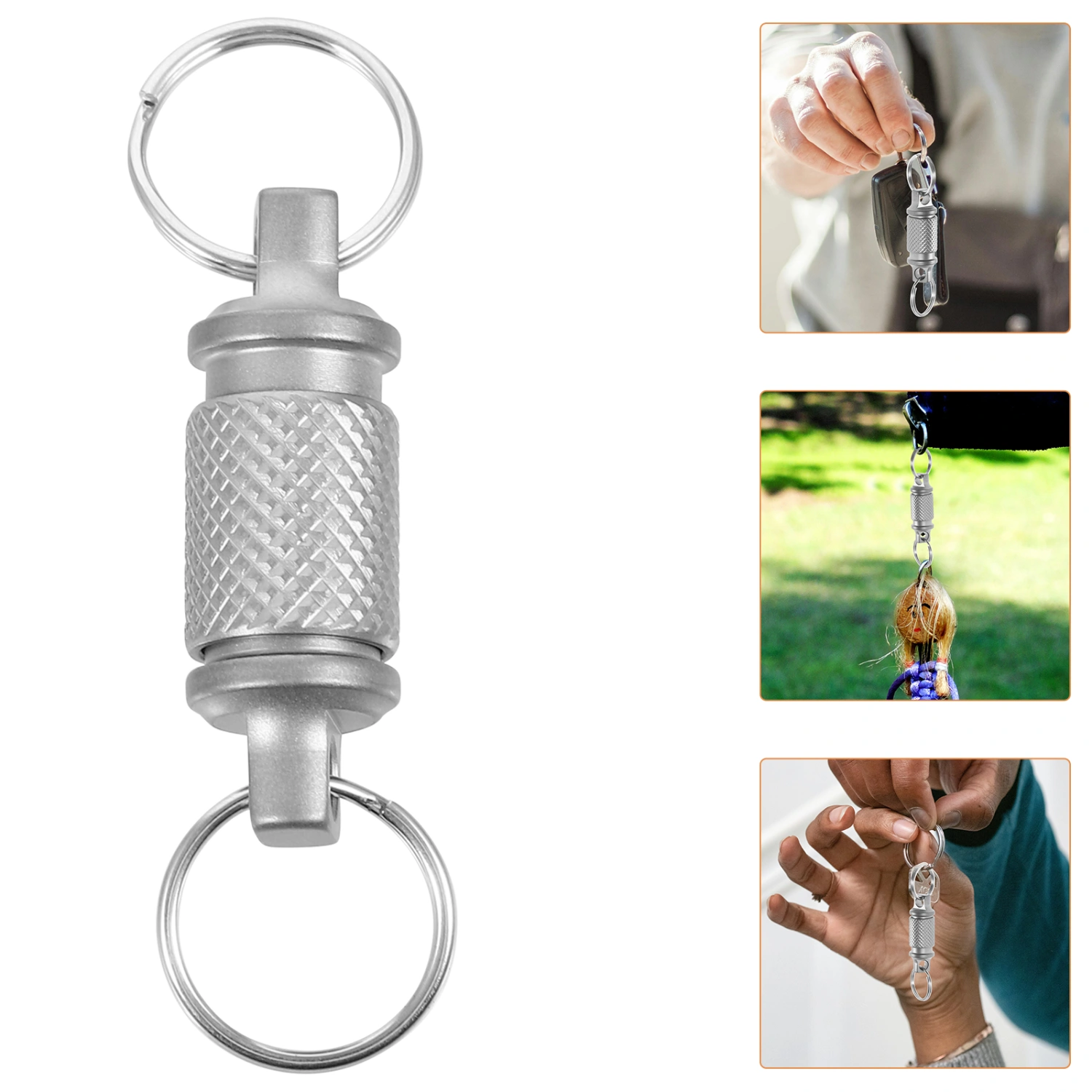 Car Key Chain Universal Key Ring Key Buckle Rotating Key Holder Quick Releasing Swivel Keychain
