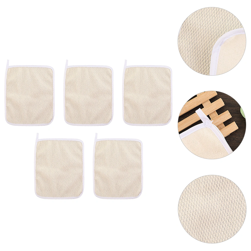 5pcs Exfoliating Wash Cloths for Body Scrub and Face Clean Bath Towels