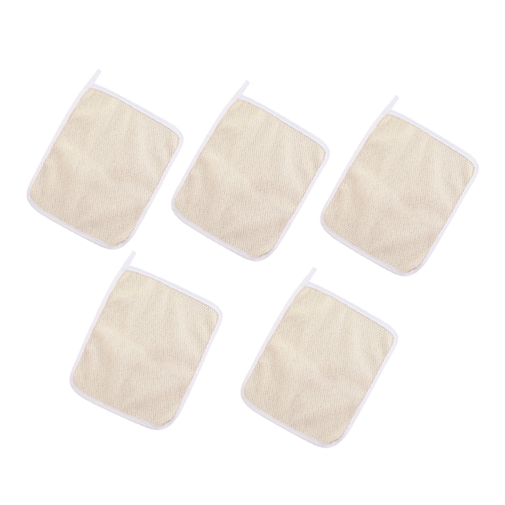 5pcs Exfoliating Wash Cloths for Body Scrub and Face Clean Bath Towels