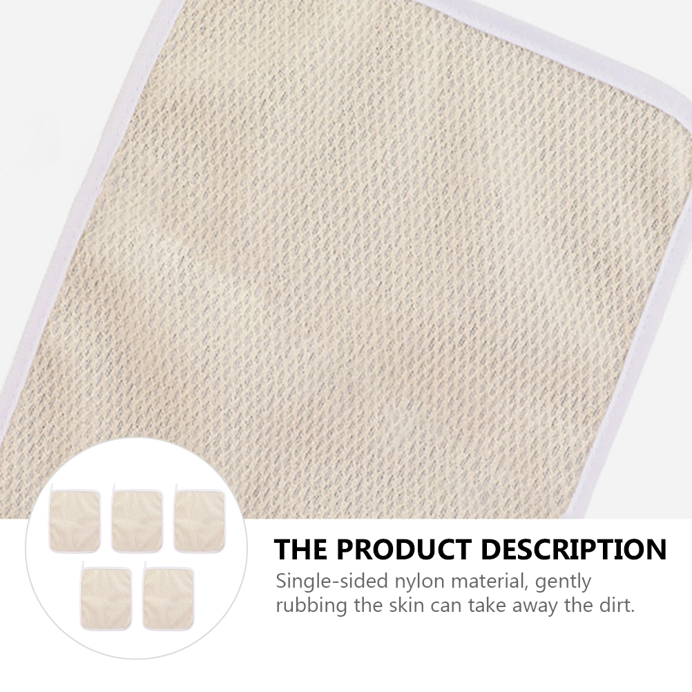 5pcs Exfoliating Wash Cloths for Body Scrub and Face Clean Bath Towels