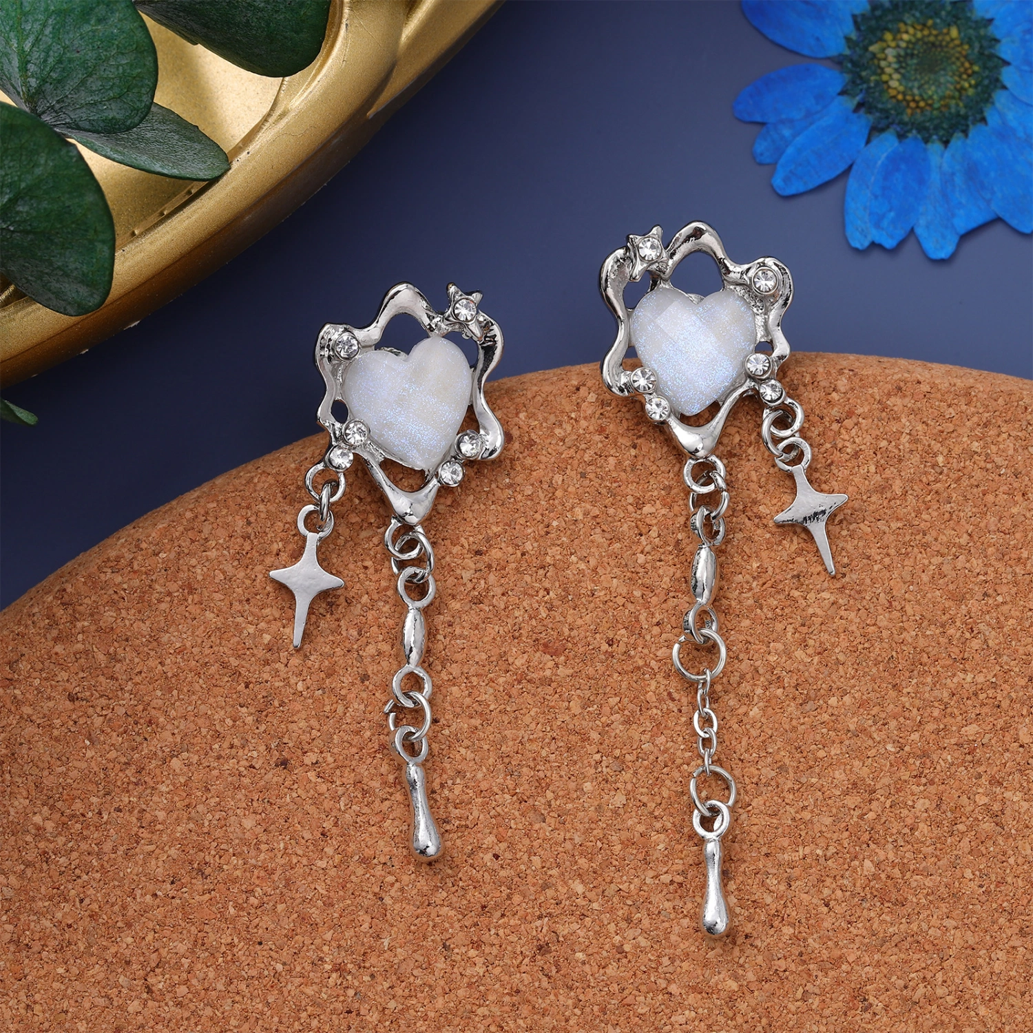 1 Pair Earrings Heart Earrings Dangle Earrings Aesthetic Earrings Statement Earrings Women Earrings Jewelry