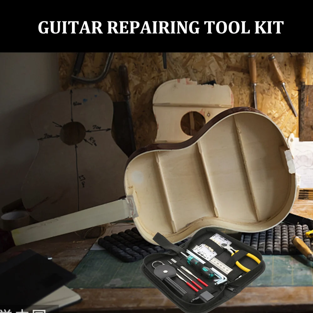 1 Set Guitar Repair and Cleaning Tool Kit Professional Guitar Repairing Maintenance Tools