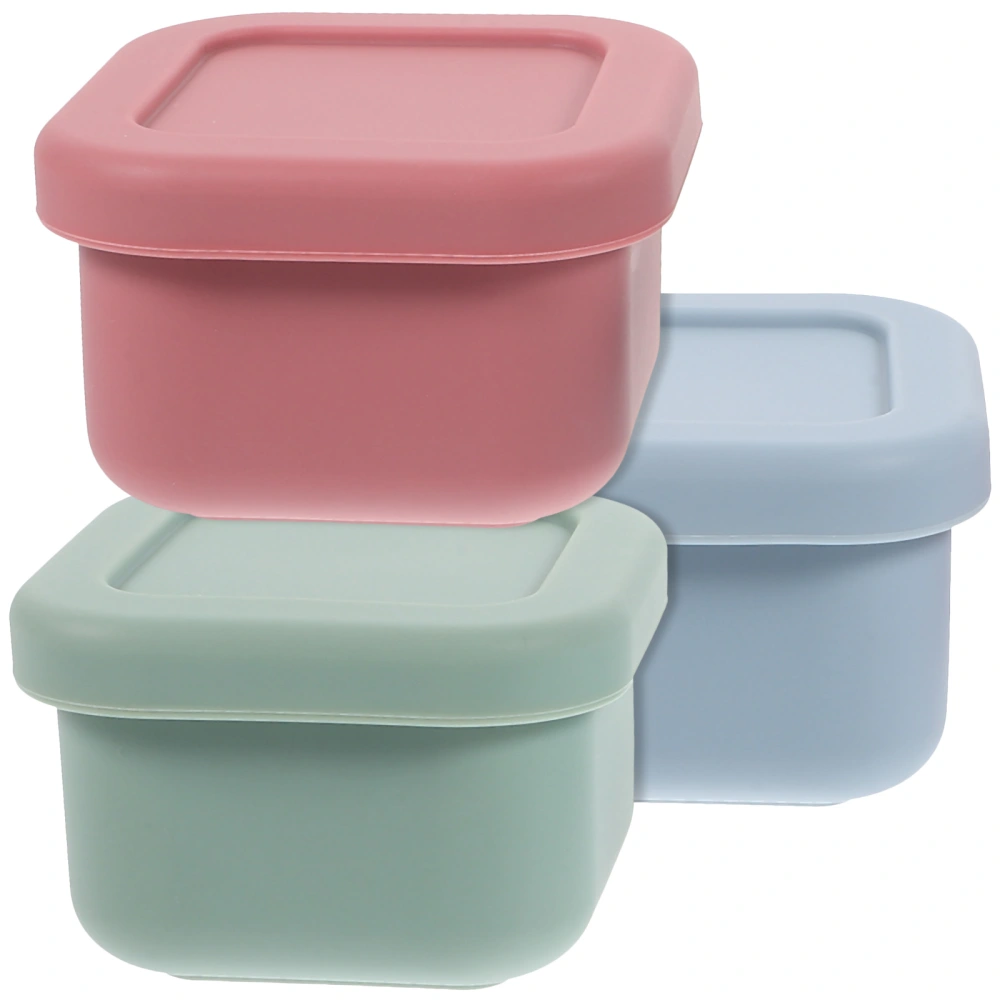 3pcs Mini Food Storage Containers Condiment Sauce Containers Sauce Pots Snack Boxes