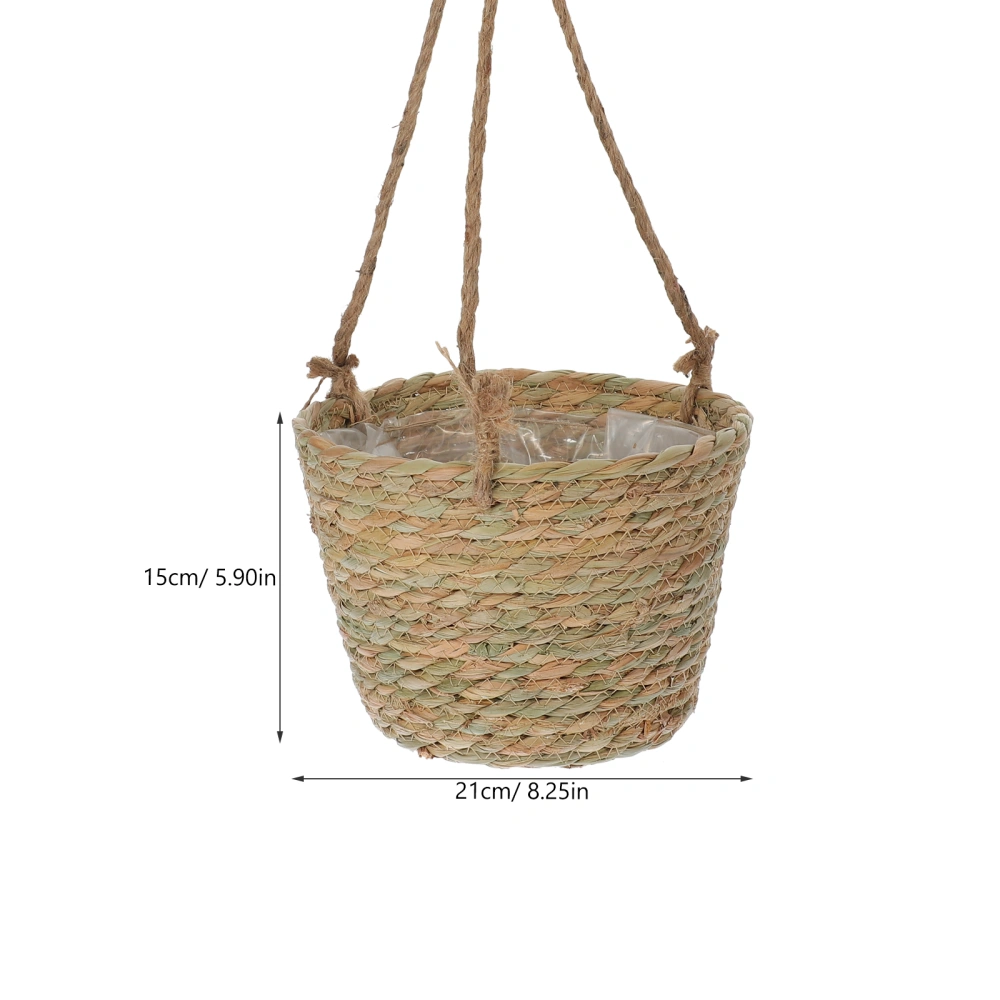 Woven Hanging Plant Pot Hanging Flower Pot Home Balcony Flowerpot Garden Flowerpot