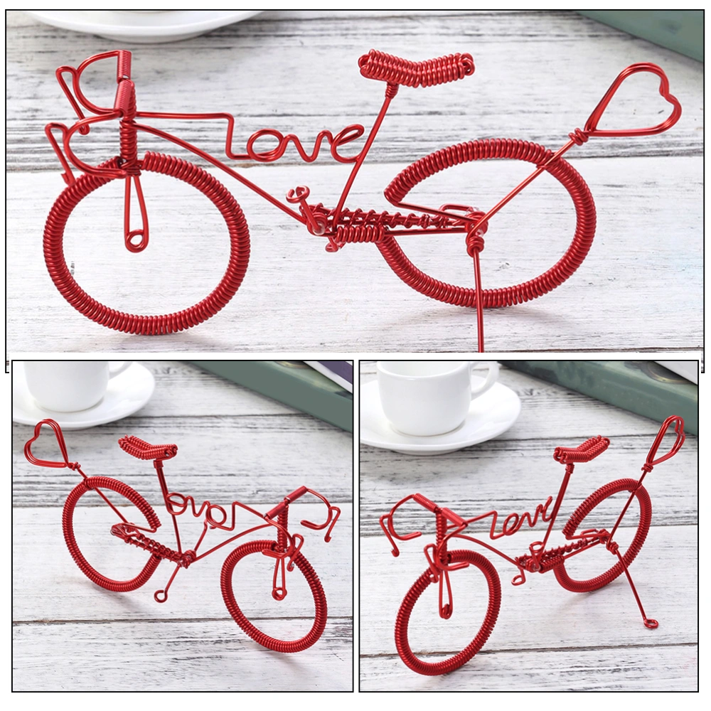 2Pcs Small Bicycle Model Desktop Alloy Bike Ornament Bicycle Bike Model Decoration Collection