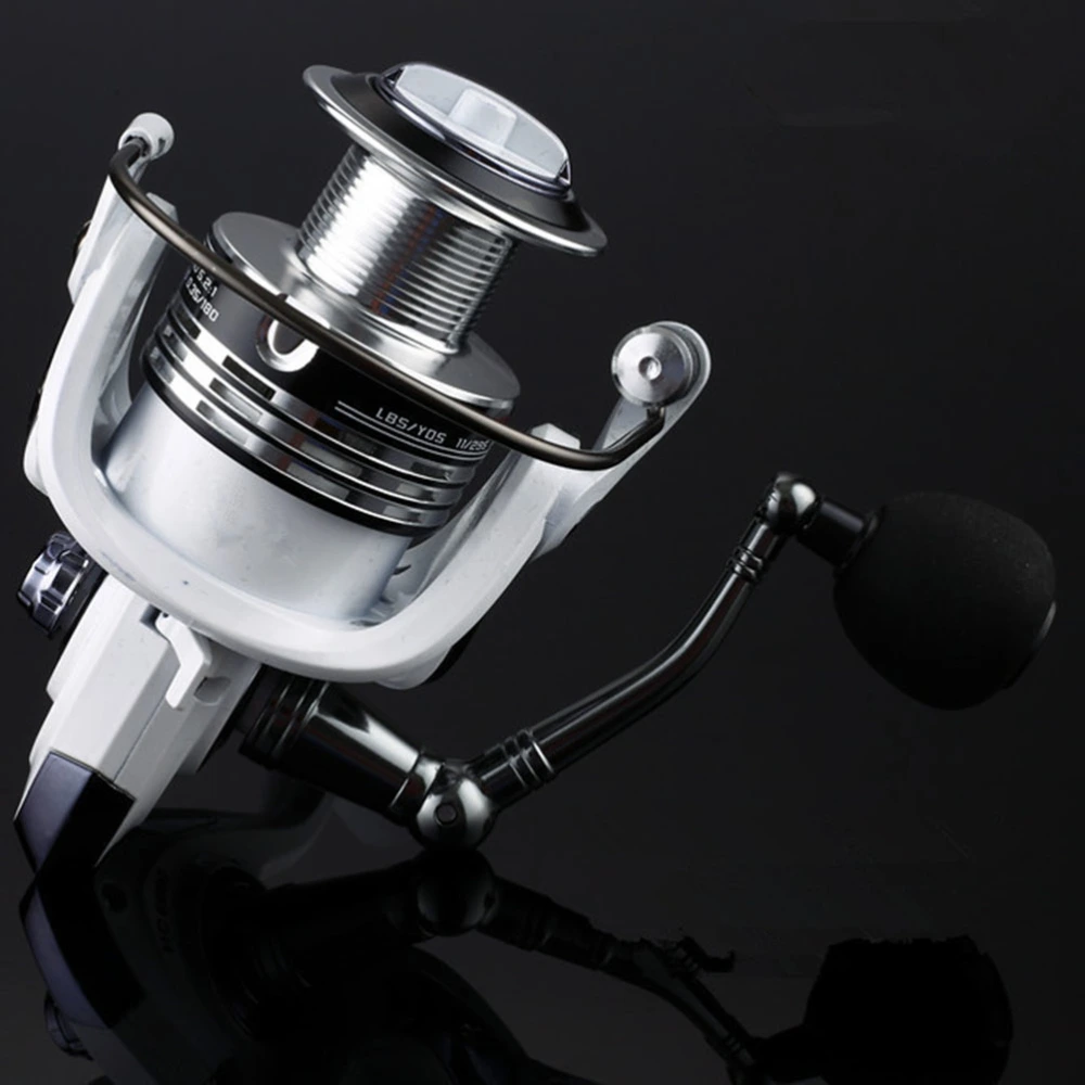 HC7000 Fishing Reel Aluminum Fishing Reel for Saltwater or Freshwater Fishing (Pearl White)