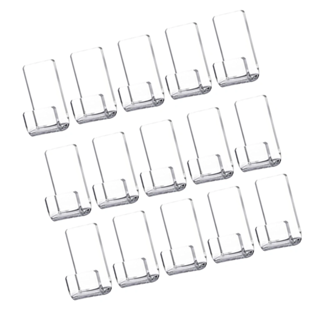 15pcs Clear Acrylic Vinyl Record Wall Mounted Record Shelf Display Holder for CD Collection